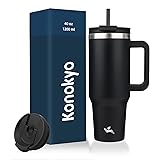 Konokyo 40 oz Tumbler with Handle and 2 Straws,2 in
