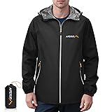 APEXUP Packable Rain Jacket Men with Reflective