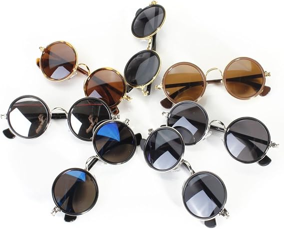 UV400 Lunette de Soleil Ronde Hippy John Lennon Retro Vintage Homme