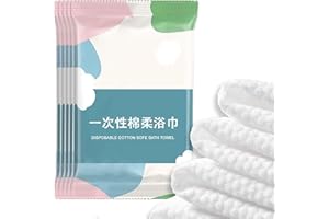 Biubumtu 5 Pack Disposable Bath Towels, 55''X27.5'' Large Durable Portable Thicken Individually Wrapped Bath Towels