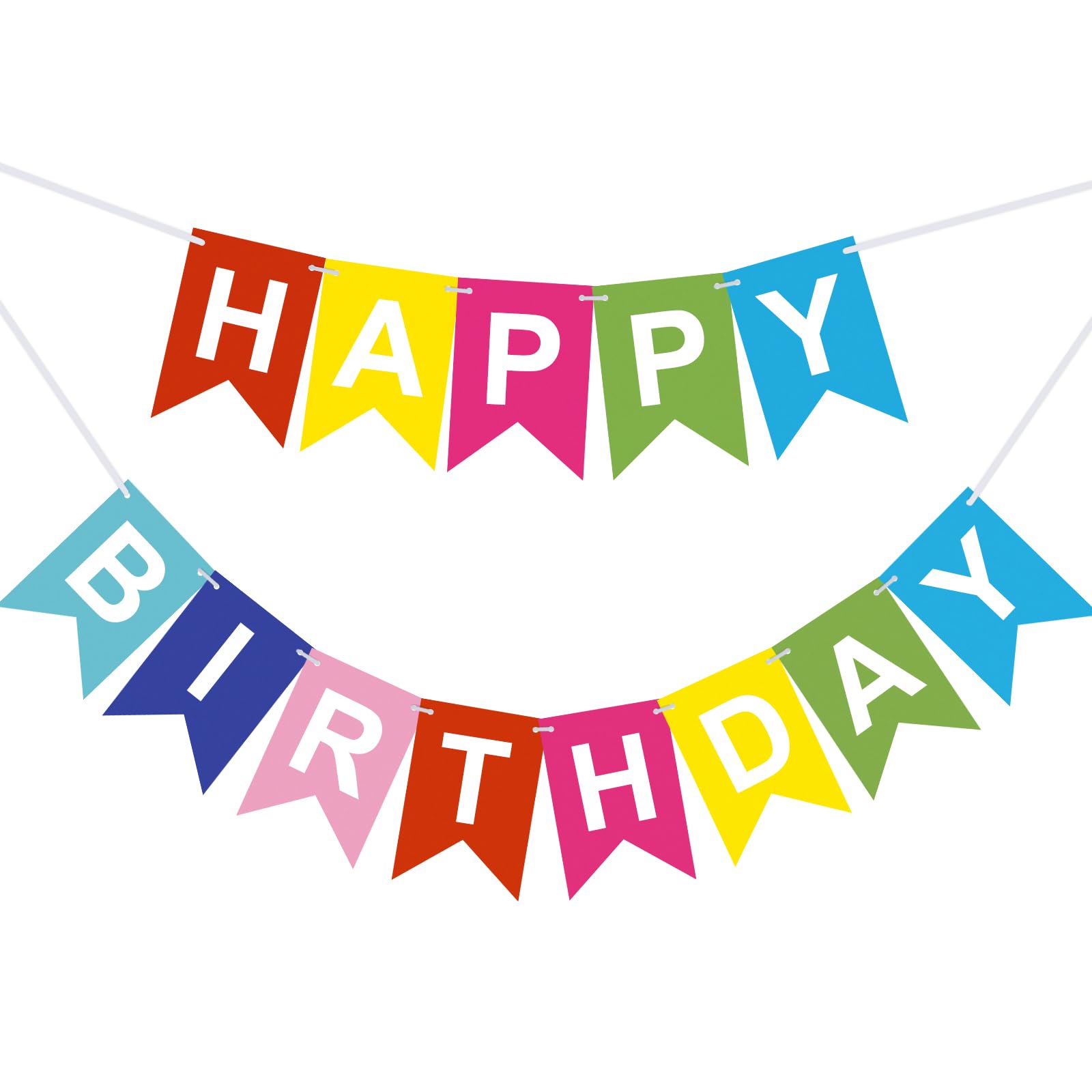 Mua DomeStar Happy Birthday Banner, Colorful Birthday Sign Rainbow