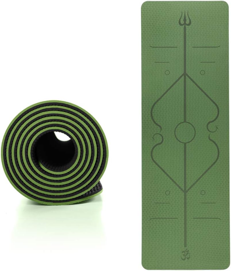 Yoga Mat 6MM Pro Yoga Mat Eco Friendly Non Slip Fitness Exercise Mat with Carrying Strap-Workout Mat for Yoga, Pilates and Floor Exercises