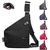 Anti Theft Travel Bag for Women Men, The Slim Carry Sling Bag, Personal Flex Travel Purses Crossbody Bags Multi Pocket
