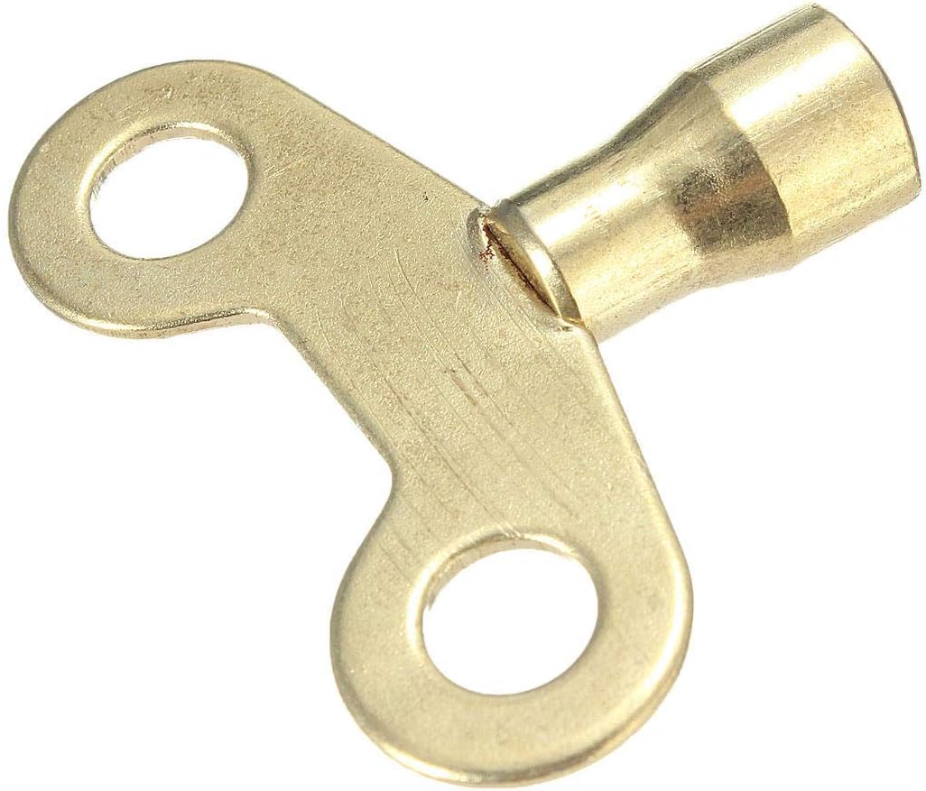 GIlH 20Pcs Water Tap Square Hole Key Radiator Plumbing Bleed Key Brass Tone