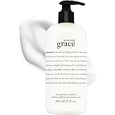 philosophy amazing grace firming body emulsion - luxury scented body lotion - formulated with shea butter for fast absorbing hydration - skin feels soft and smooth - suitable for all skin types