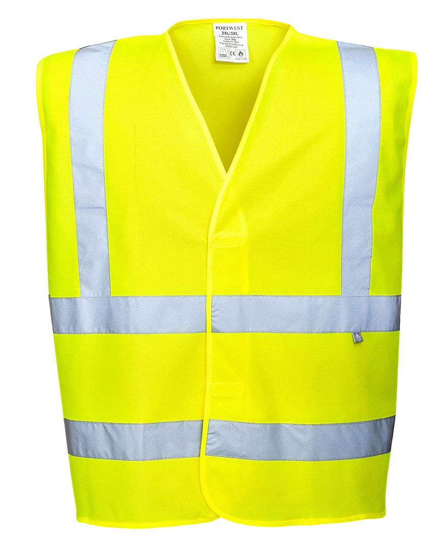 Portwest Hi-Vis FR Vest, Size: XX/3X, Colour: Yellow, FR75YERXX/3X