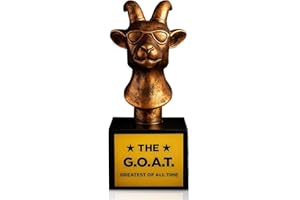 GENERIC The Goat Trophy Award - Greatest of All Time Funny Trophy for Winners with Golden Engraved Plate - Perfect for Competitions, Office and Party Winners - Unique Goat Decor