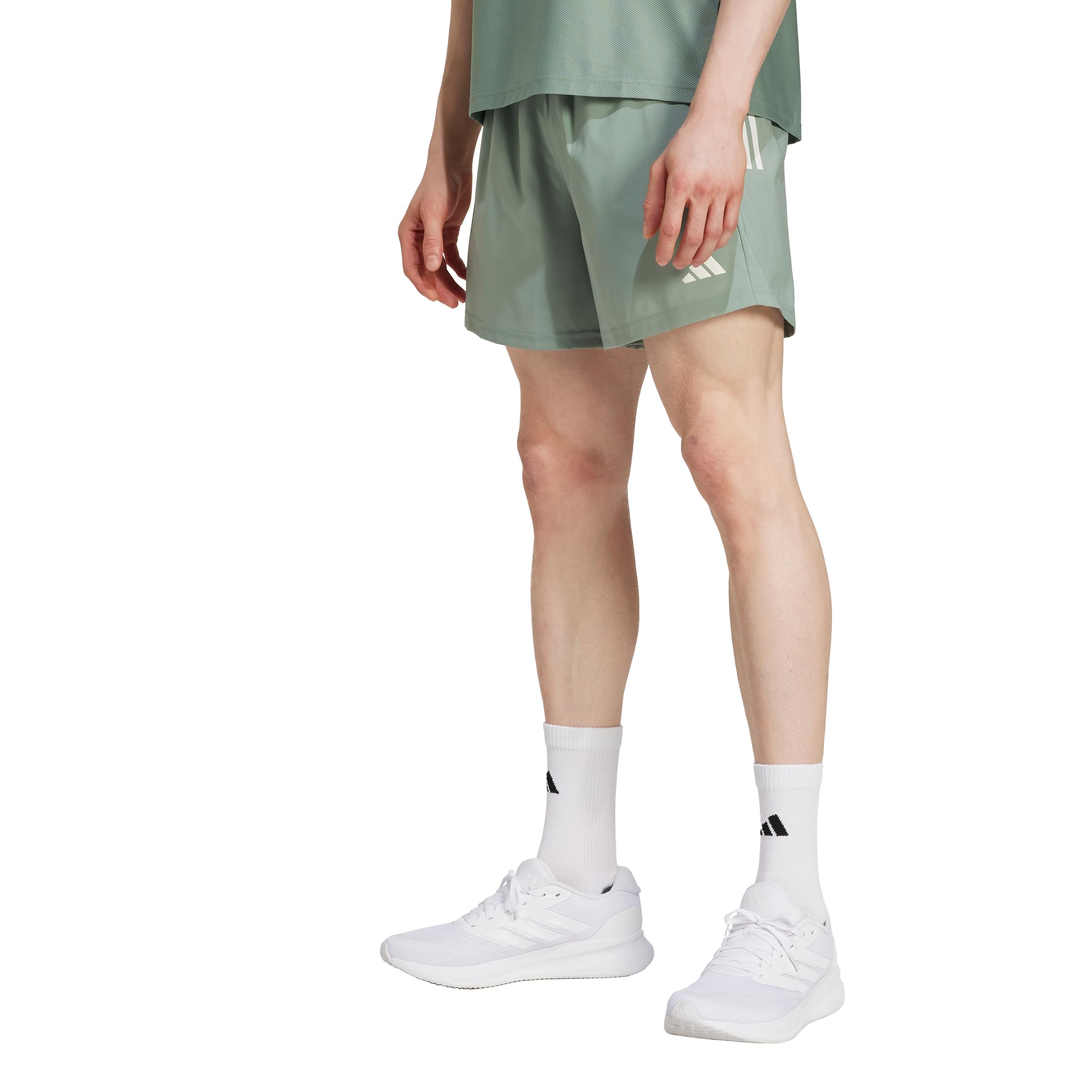 adidas Men’s Own The Run Shorts, Silver Green