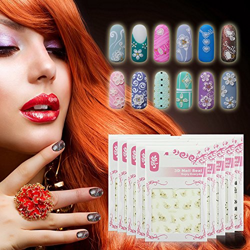 Buy Fashladytm Pick 5 Sheet Sticker Nail Art Decals Lips Nail