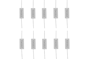 MERICDA (Pack of 10) 5W 10R 10 Ohm 5% Power Wirewound Ceramic Horizontal Cement Resistor