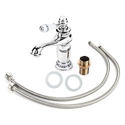 Fdit Ceramic Antique Brass Faucet Bathroom Sink