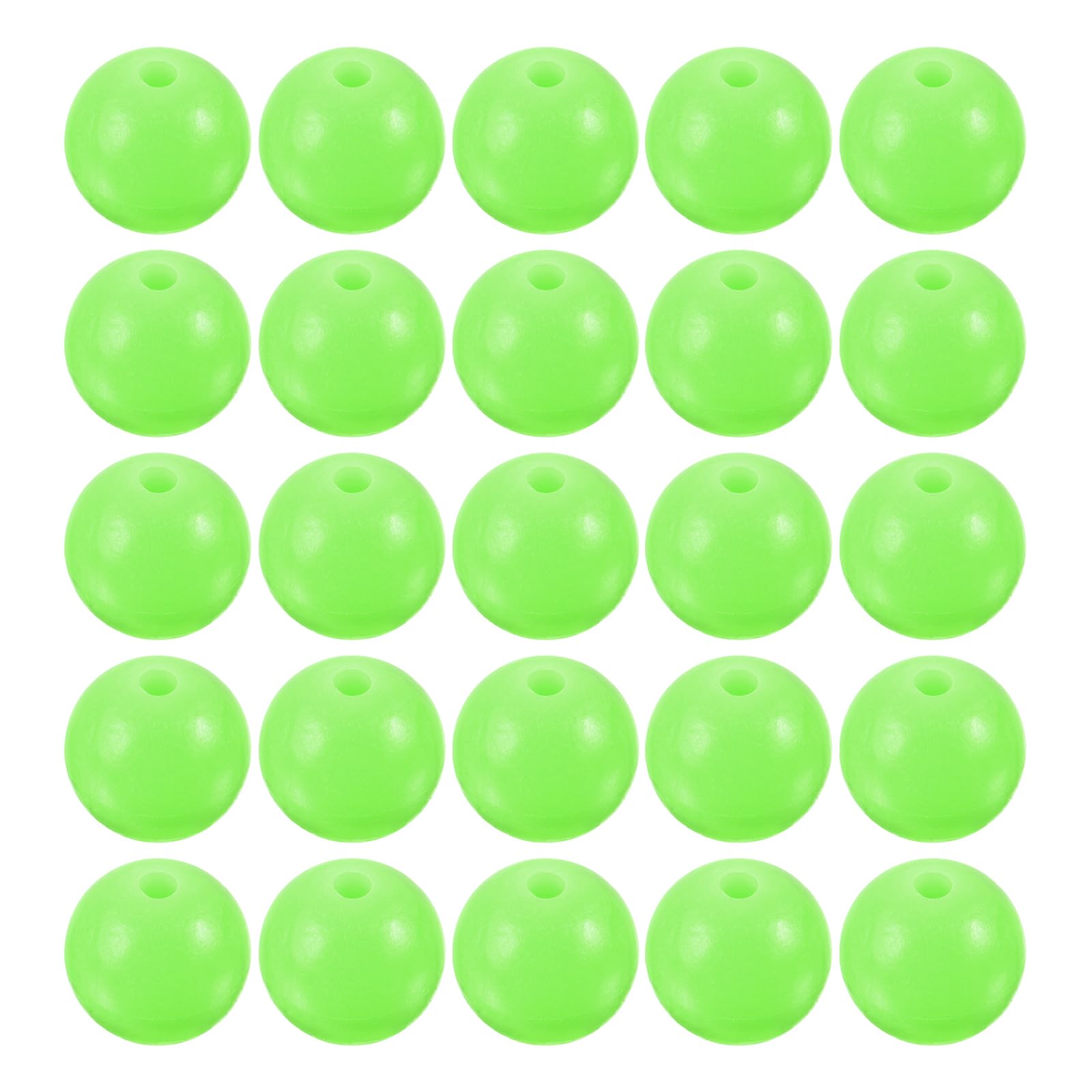 M METERXITY 200 Pcs Glow Fishing Beads - Plastic Luminous Round Bait Egg Lure Rigs Apply to Outdoor Tackle Tool (12mm, Green)