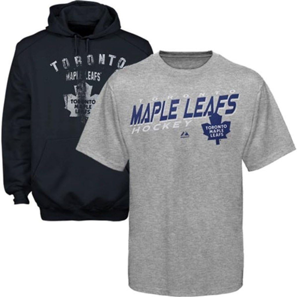 Toronto Maple Leafs NHL Majestic Mens 2 Pack Hoodie and Shirt Combo Big Sizes