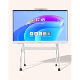 Interactive Smart Board for Classroom, 8+128 GB Electronic Digital Whiteboard Built-in Android OS &amp; Open App Ecosystem - 4K Touchscreen Smartboard for Home Office School Studio Display