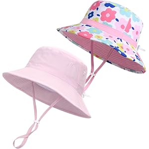 Baby Sun Hat Toddler Kids Outdoor Wide Brim Beach Bucket Hats Boy Girl