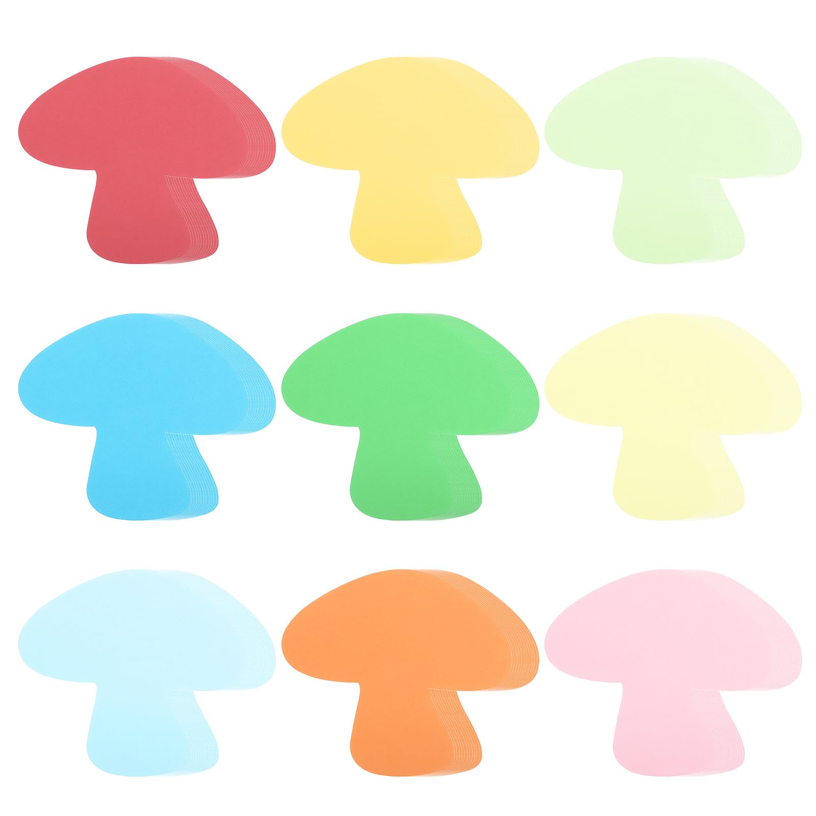 PATIKIL Bulletin Cutouts Paper, 108 Pcs Mushroom Shaped Bulletin Board Paper Cut Outs Decorations for Classroom DIY Crafts Projects Party Supplies, Multicolored