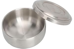 Agatige Facial Mask Mixing Bowl, 304 Stainless Steel Portable Esthetician Bowls Gauze Dressings Jar with Lid for Kitchen Beauty Salon Hospital