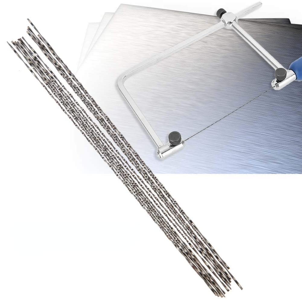 faithfull saw blade piercing12 Pieces Saw Blades with Spiral Teeth for Cutting Plastic Wood, Sawing Wood Scroll Saw Blades – 8 Size Options (7#)