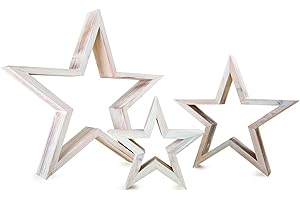 Small Foot Star Decorative Figures, White, Wood, 34 x 5.5 x 33 cm