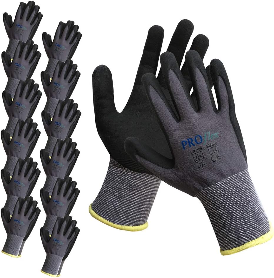 Nitrile Coated Work Gloves, MicroFoam Grip Gloves Nitrile