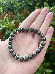 Pyrite Crystal Bead Bracelet 8mm, Wholesale Genuine