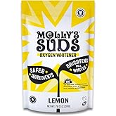 Molly's Suds Oxygen Whitener | Powerful Bleach Alternative, Chlorine Free & Color Safe | Brightens Whites and Removes Stains (Pure Lemon Essential Oil - 79 oz)