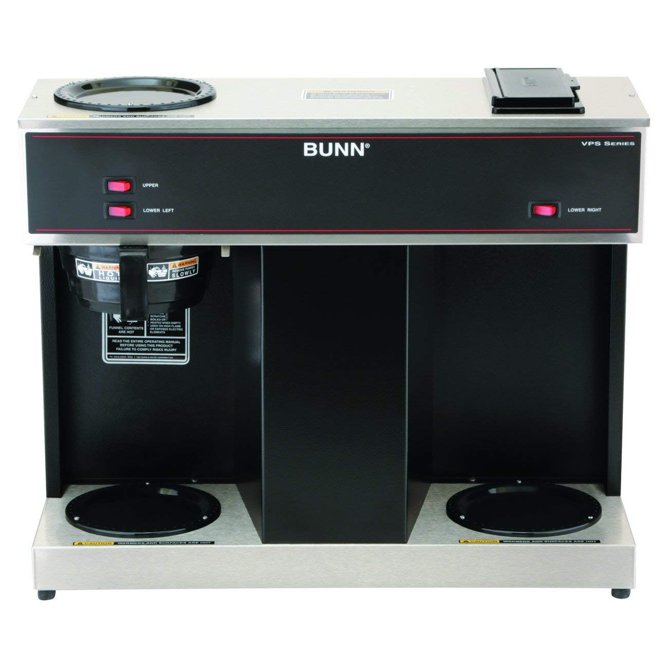 BUNN 04275.0031 Cafetera comercial VPS de 12 tazas, con 3 estaciones de calentamiento (120 V/60/1PH)