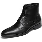 GIFENNSE Mens Dress Boots Mens Chukka Boots Formal Chelsea Boots Mens Leather Boots Oxford Boots for Men
