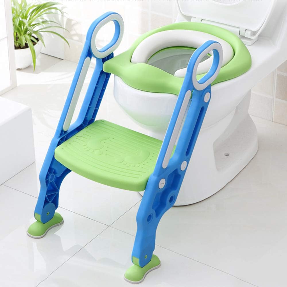 Toilet Trainer Child Toilet Seat with Stairs Comfortable Cushion Height