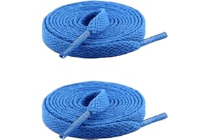 2Pcs Flat Sneaker Shoelaces 8mm Wide Polyester Colored Laces for Casual and Sport Athletic Running Shoes Boot Strings Laces