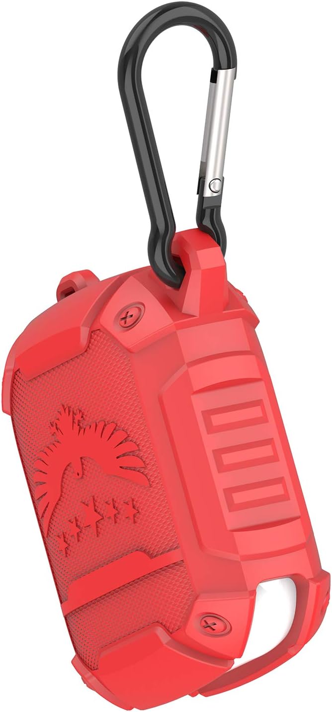 MORETEK Compatible AirPods Case Cover Silicone Protective Shockproof Cover Case Accessories Compatible with AirPods 2 and 1 (Red)