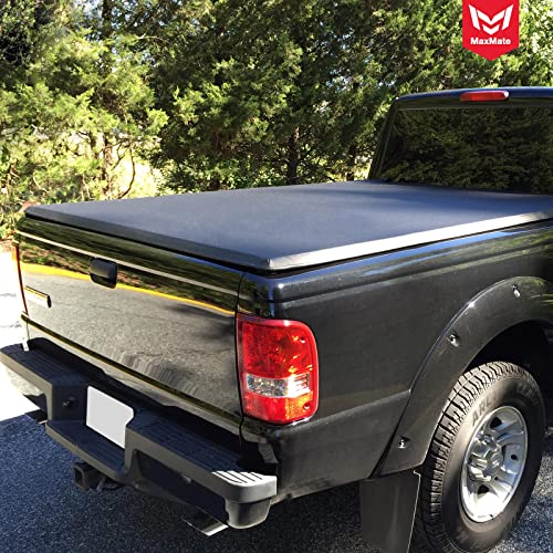 MaxMate Soft Trifold Truck Bed Tonneau Cover Compatible With 19822013 Ford Ranger; 19942010