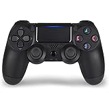 PS4 Controller,DualShock 4 Wireless Controller Remote for Sony Playstation 4 with Chargiing Cable,Jet Black,New Model