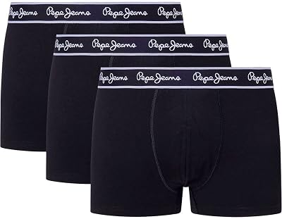 Herren Trunks (3er Pack), Schwarz (Black), M