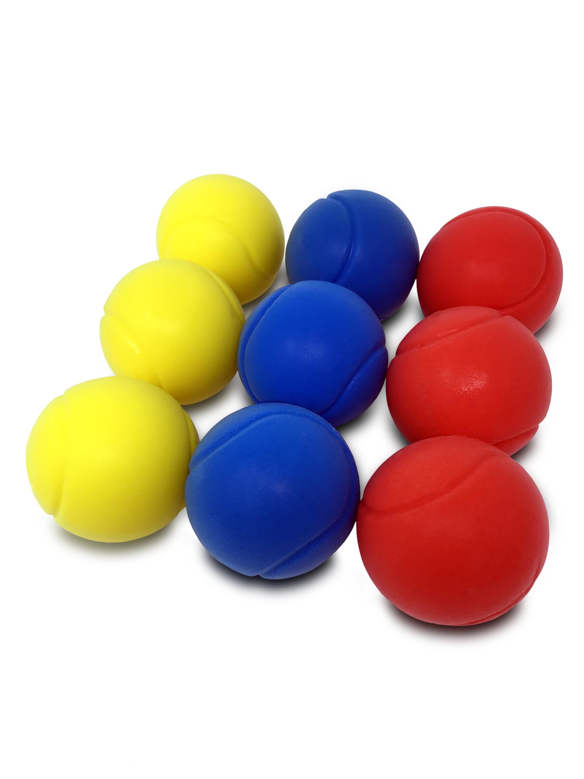 E-Deals 70mm Foam Tennis Balls - Pack of 9 Assorted Colours