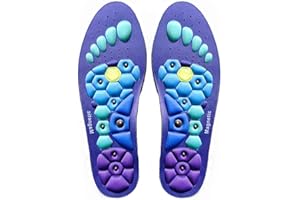 BOGOMO Akusoli Acupressure Insoles, Akusoli Magnetic Acupressure Insoles for Women & Men, Acupressure Orthopedic Insoles for Comfort & Support Pain Relief Foot Massage (Blue, M)