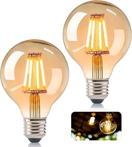 KIPIDA Edison Vintage Glühbirne, G80 Edison LED Lampe Antike