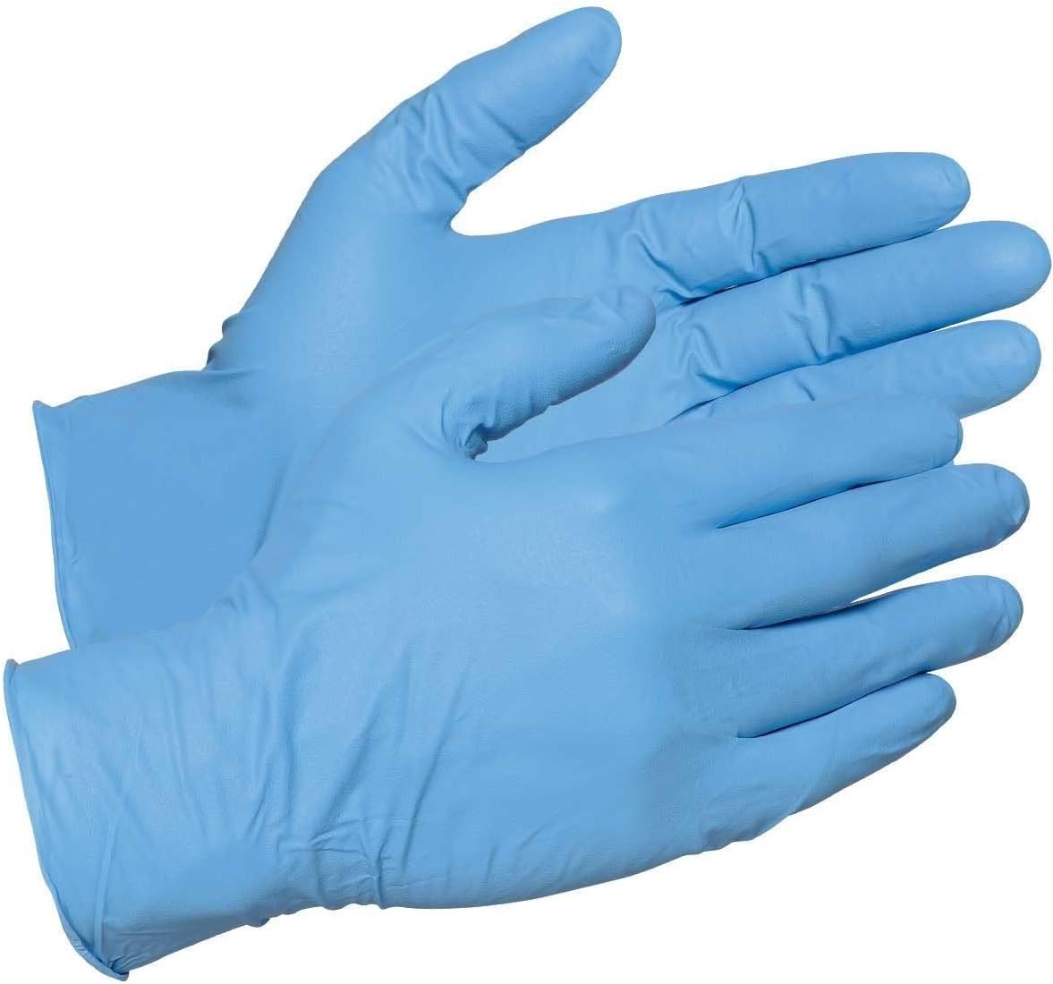 Naturelle MICROSAFE MEDIUM Soft Disposable BLUE NITRILE GLOVES Powder Free - Box 100 Medium Sized (Medical Grade, AQL 1.5, latex free)