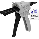 Cosmostar Mixing and Dispensing Gun, Impression Mixing Dispensing AB Gun Ratio 1:1/1:2 for 50ml, Compatible with 3M Adhesive 04747 cartridges, CosmoMix Mixing Epoxy Cartridge Dispenser Gun