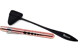 A2Z SCILAB Heavy Duty Reusable Penlight + All Black Tactical Percussion Taylor Hammer (A2ZSCILAB) (Rose Gold Penlight + Hammer)