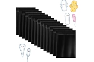 Ptwola 100 Pcs Sanitary Napkin Disposal Bags Sealed Opaque Disposal Bags Feminine Hygiene Storage Bag Rectangular Self-sealing Napkin Storage Bag for Women Tampons Pads Privacy