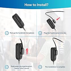 1Mii Wireless Microphone Headset, 2.4G Wireless