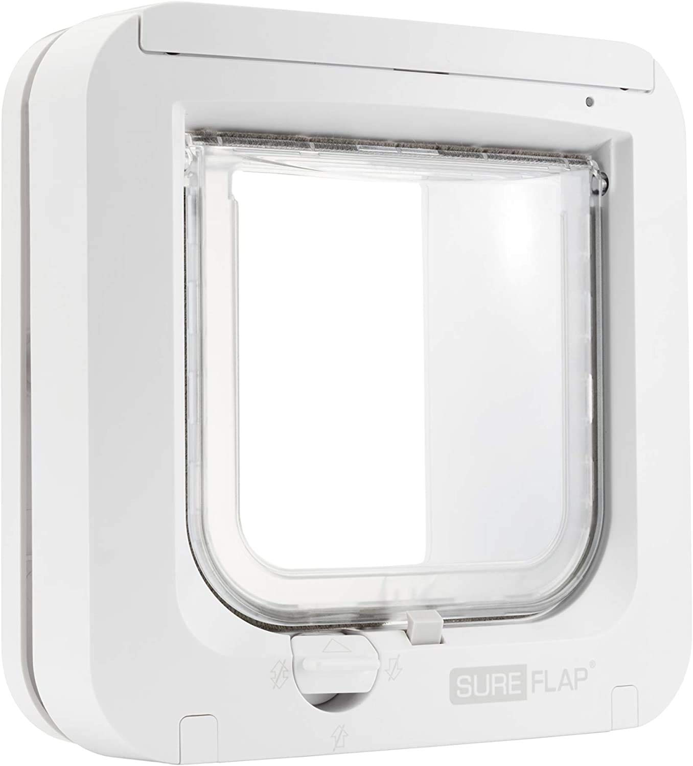SureFlap Sure Petcare Microchip Cat Flap, White, Scans Pet's ID on