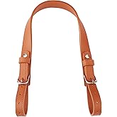 WADORN Leather Purse Strap Replacement, 17.9 Inch Adjustable Handbag Handles Strap Cowhide Leather Bag Handles DIY Bag Purse Making Accessories for Satchel Tote Crossbody Bag, Brown