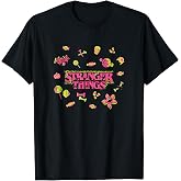 Stranger Things Halloween Candy Jumble Neon Big Chest Logo T-Shirt