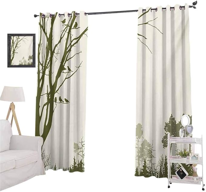 Aishare Store Thermal Insulated Drapes, Nature Theme The Panorama of a