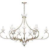 Savoy House 1-5186-12-59 Muse Chandelier, 12-Light 720 Total Watts, French Gold and White Cashmere
