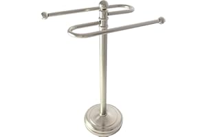 Formosa Design Hardware Freestanding Towel Holder for Bathroom Vanity Countertop (Brushed Nickel)