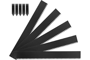 TMEE Landscape Edging Garden Lawn Edging Border 46 inch Strips, 8 inch Depth Hammer in Metal Edging for Landscaping with Clips, Backyard/Lawn/Garden/Playground, 5 Pack