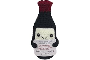 FOULIKI Emotional Support Crochet Gifts,Wine Accessories,Birthday Gift for Wine Lovers,Winee Party DecorationsHome Bar Happy Hour Accessories for Men Women Drinkers,Vino Before Vows